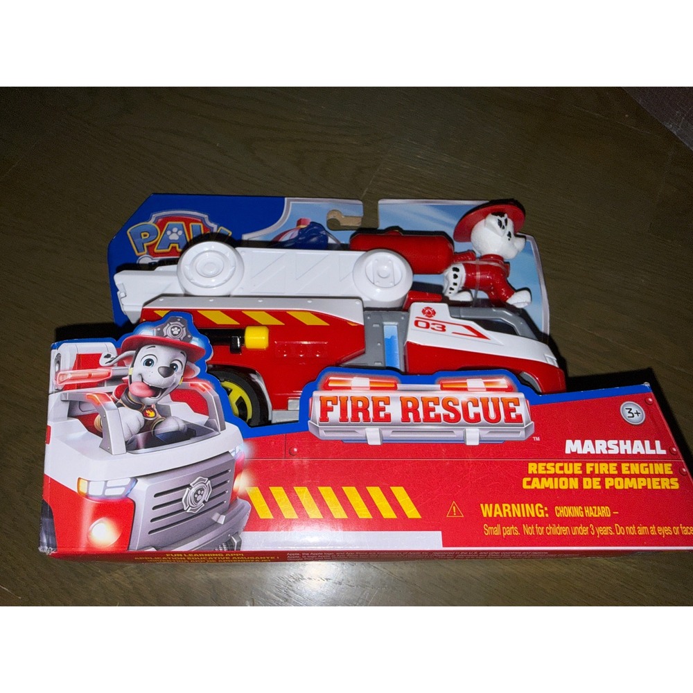Paw Patrol Marshall Rescue Fire Engine Vehicle with Collectible Figure